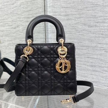 Small Lady 20 Black Calfskin Ghw