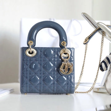 Lady 17 In Sky Aegean Blue With Cannage Pattern