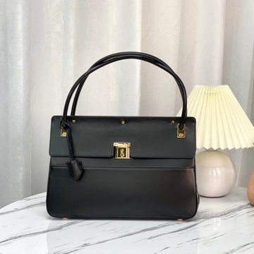 Parisienne 30 Handbag In Black Smooth Calfskin