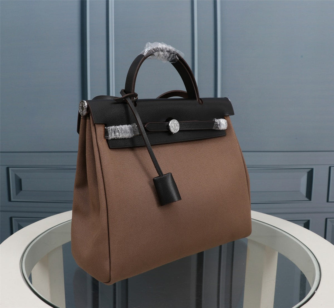 HM Herbag Zip 31 Black And Brown Canvas