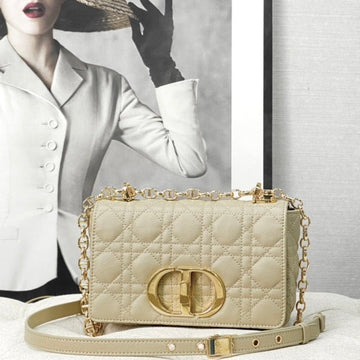 Small Caro Bag 20 Pale Yellow Calfskin