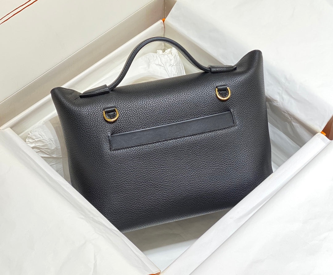 HM 26S 24/24 Bag 29CM Black Togo Leather