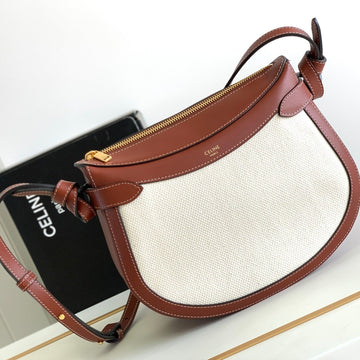 Triomphe Classic 25 White Brown Calfskin