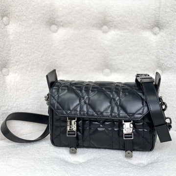 Small Diorcamp Bag 23 In Black Calfskin