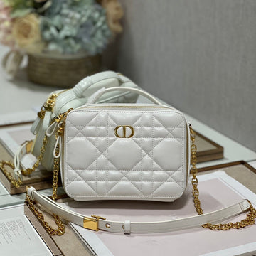 CD Caro Box 18 White Calfskin