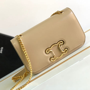 Triomphe Frame 23 Beige Cream Calfskin