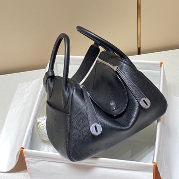 HM Lindy 30 Bag Navy Taurillon Clemence Leather