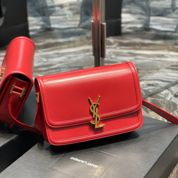 Solferino Medium 23 Red Calfskin Gold Hardware