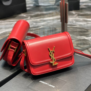 Solferino Small 19 Red Calfskin Gold Hardware