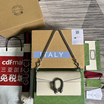 Dionysus Small 25 Bag In White Calfskin