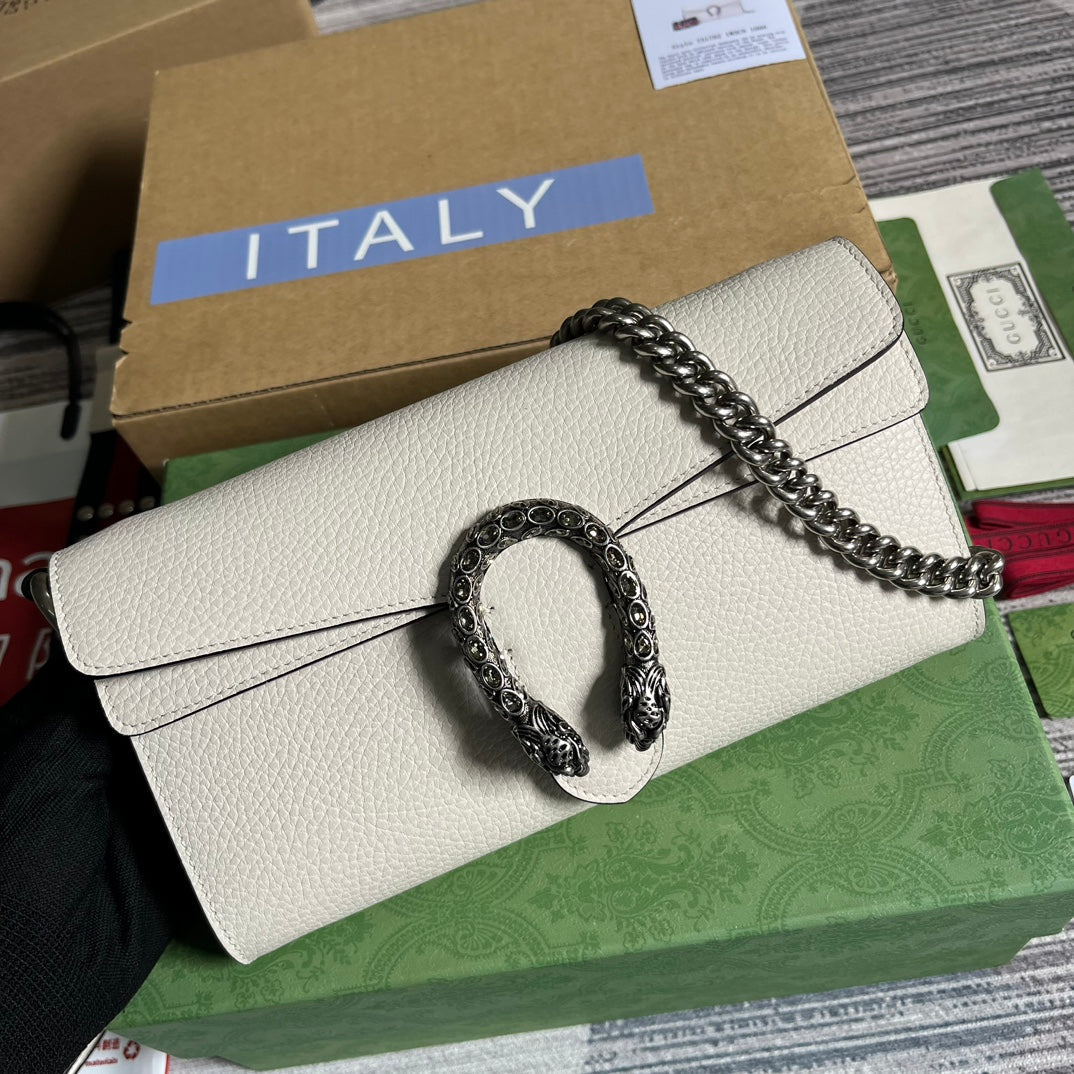 Dionysus Small 25 Bag In White Calfskin