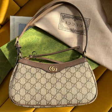 Ophidia GG Small 25 Handbag Beige And Ebony Supreme Canvas