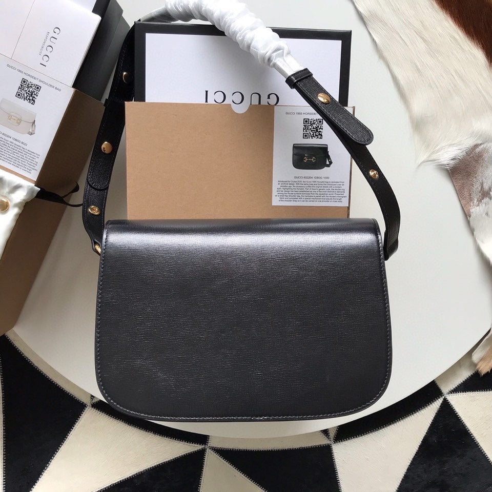 GG Horsebit 1955 Mini Bag 25 In Black Calfskin