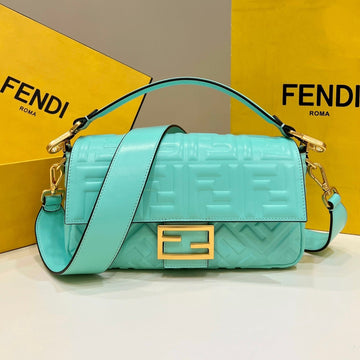 Baguette 27CM Tiffany Blue Lambskin Gold Hardware