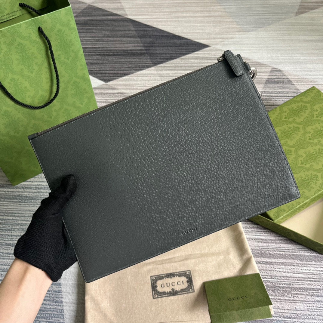 GG Marmont 30 Handbag In Penter Grey Calfskin