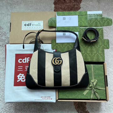 Medium Shoulder Bag 39 In Beige Canvas Mix Black Calfskin Gold Hardware