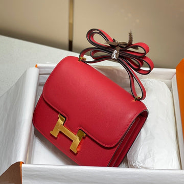 Constance 24 Red Epsom Leather Gold Hardware