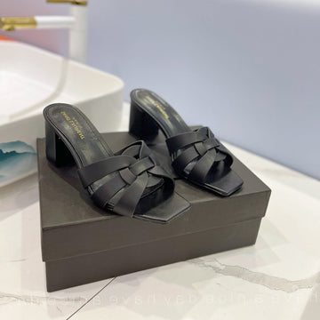 Sl Tribute Mules Black Calfskin