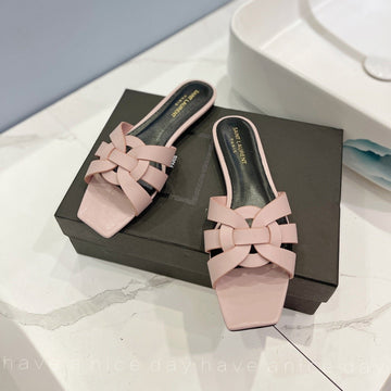 Sl Tribute Slippers Pink Nude Calfskin