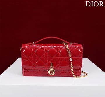 My CD Mini 21 Red Patent Calfskin