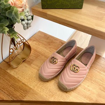 GG 26SS Loafer Light Pink Straw Sheepskin 692195