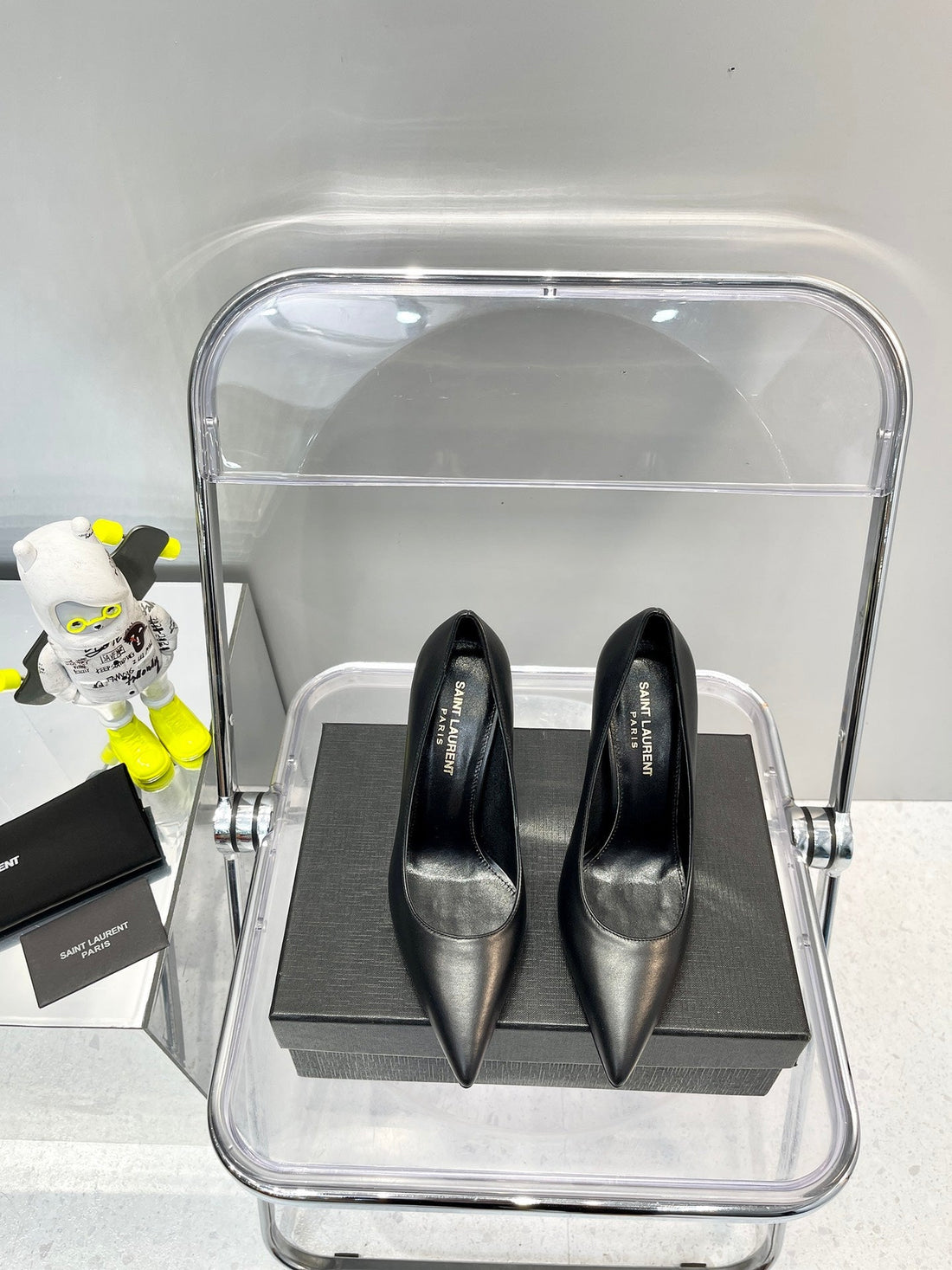 Sl Opyum Basic High Heel Black Calfskin