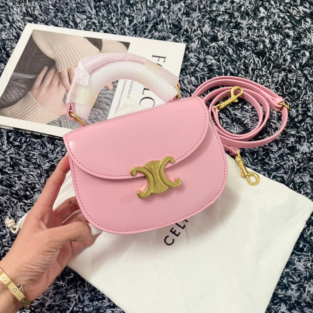 Besace Triphome 17 Calfskin Pink Pastel