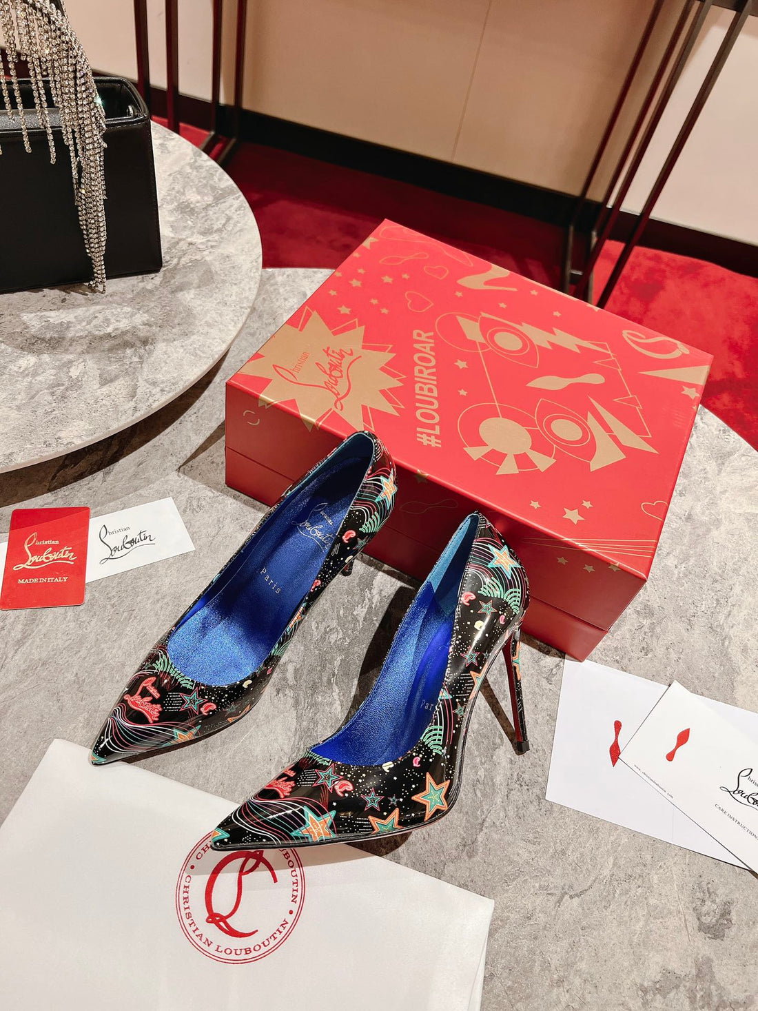 Cl Kate Pumps Starlight By Night Patent Leather Multicolor