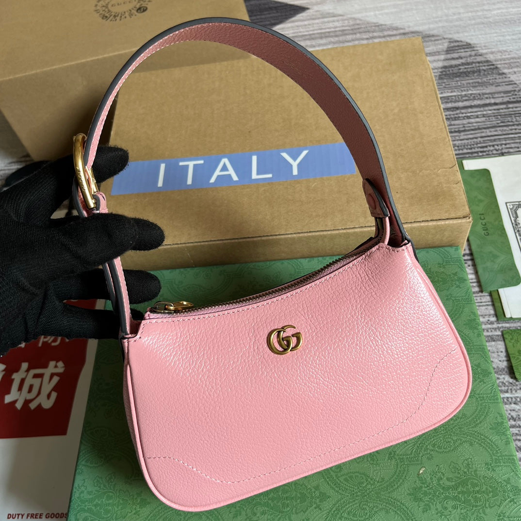 Aphrodite Mini 21 Shoulder Bag In Light Pink Calfskin