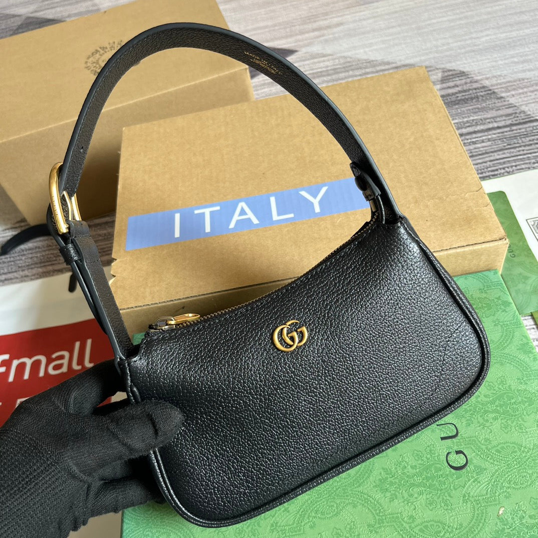 Aphrodite Mini 21 Shoulder Bag In Black Calfskin