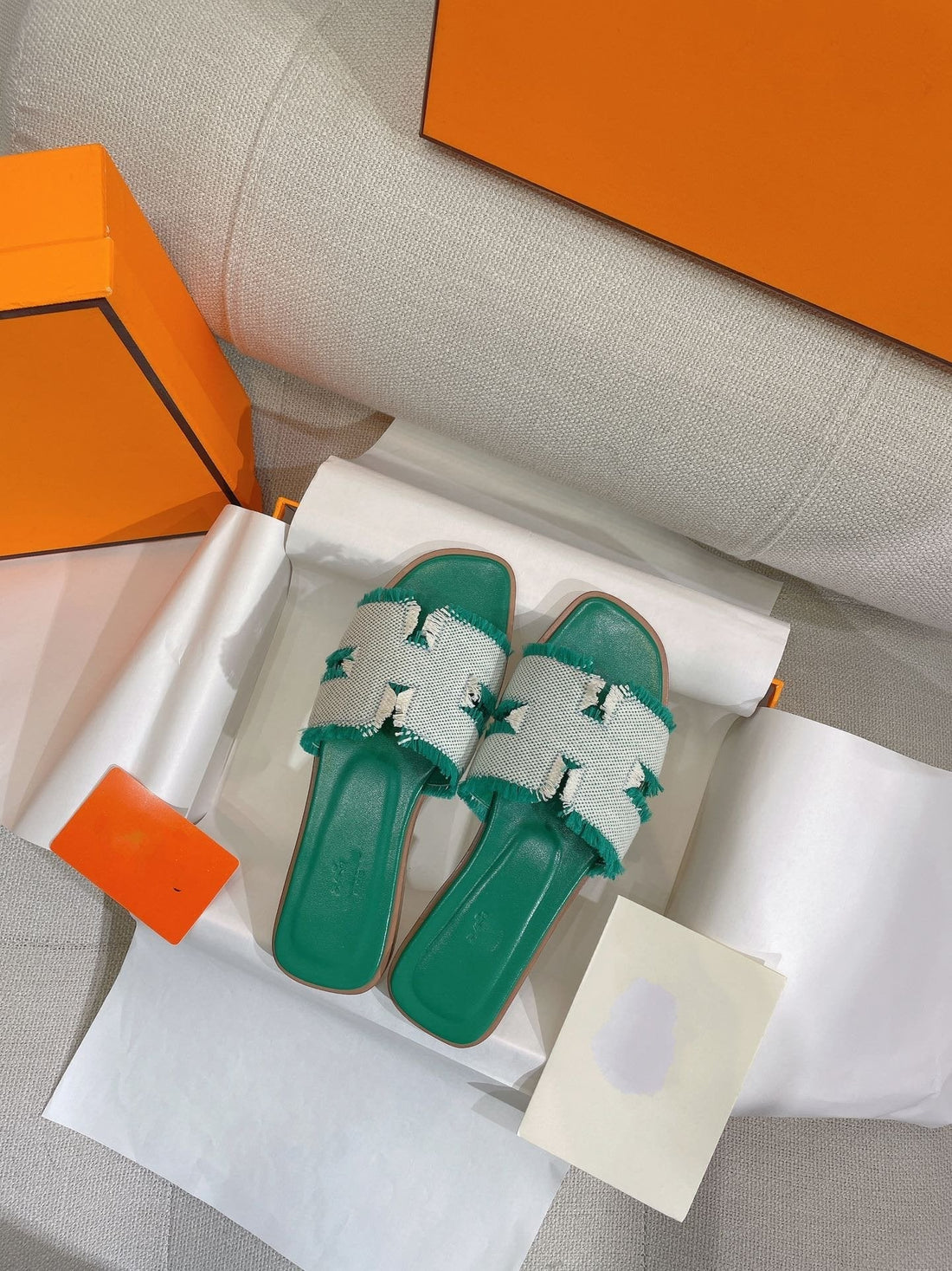0RAN Sandal Teal Blue Canvas