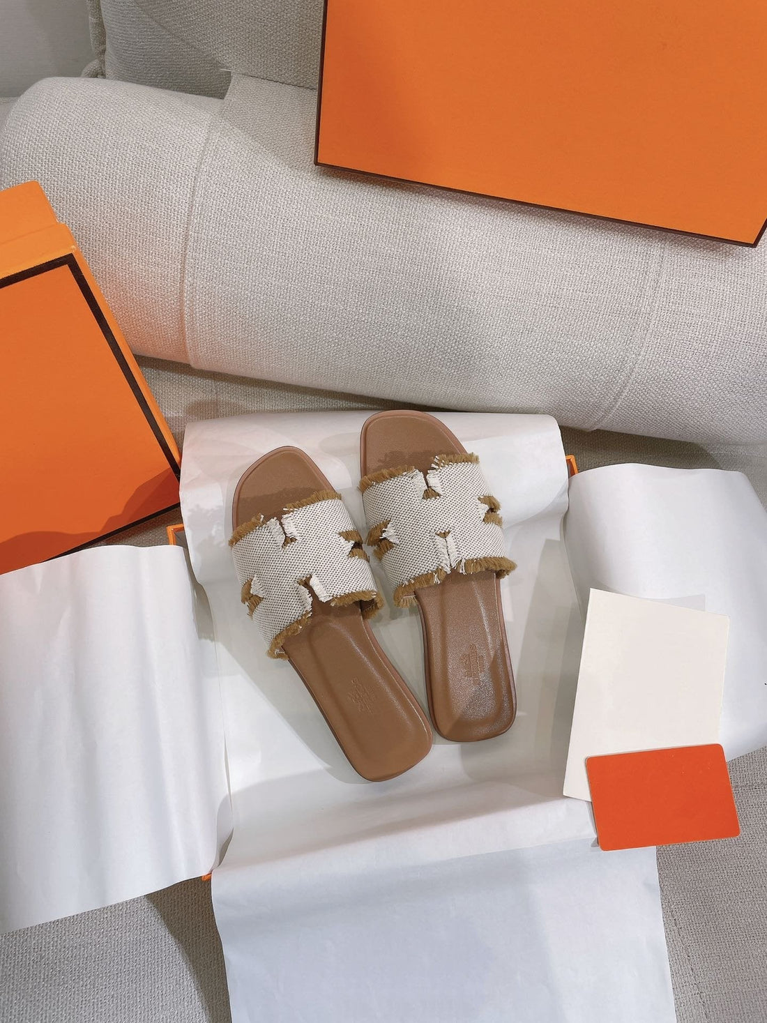 0RAN Sandal Gray Cloud Canvas