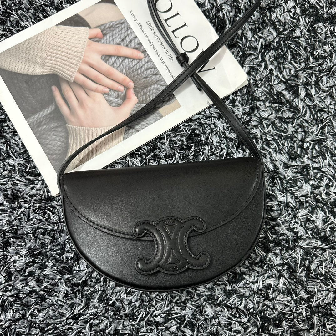 Besace Triphome 23 Black Calfskin