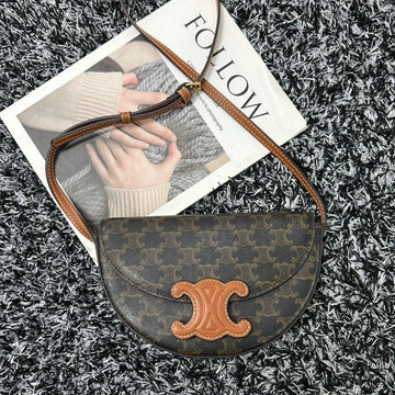 Besace Triphome 23 Black Pattern Calfskin