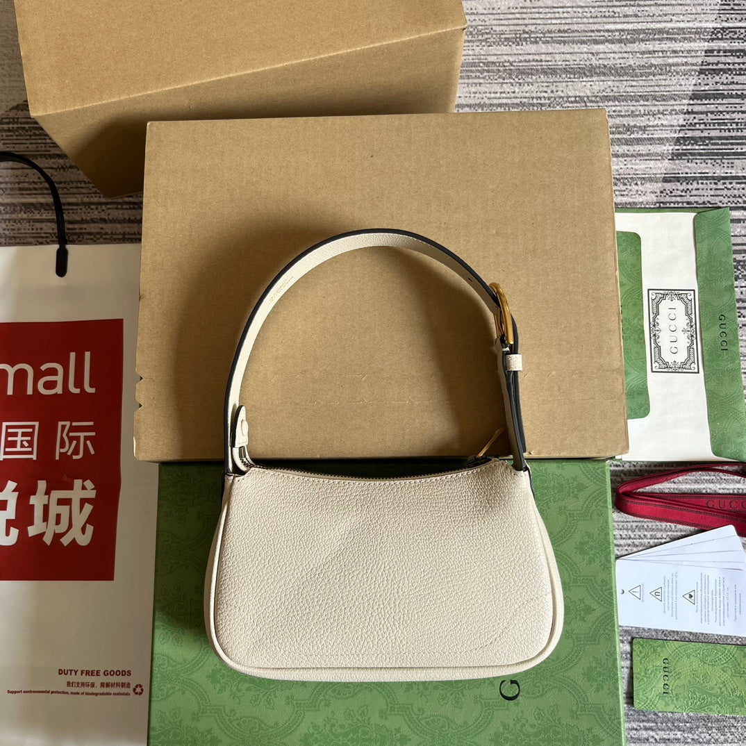 Aphrodite Mini 21 Shoulder Bag In White Calfskin