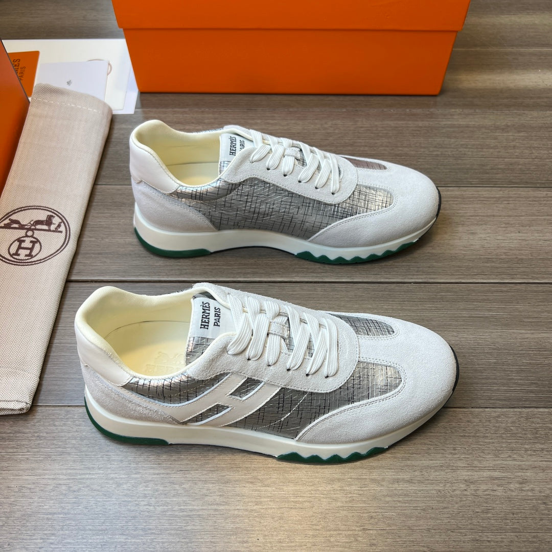 Hm Trail Sneaker Silver And Light Gray Canvas