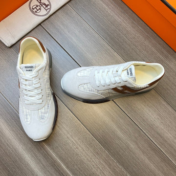 Hm Trail Sneaker White And Light Gray Canvas