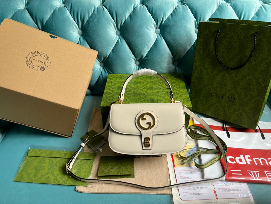 Blondie 23 Top-Handle Bag White Calfskin