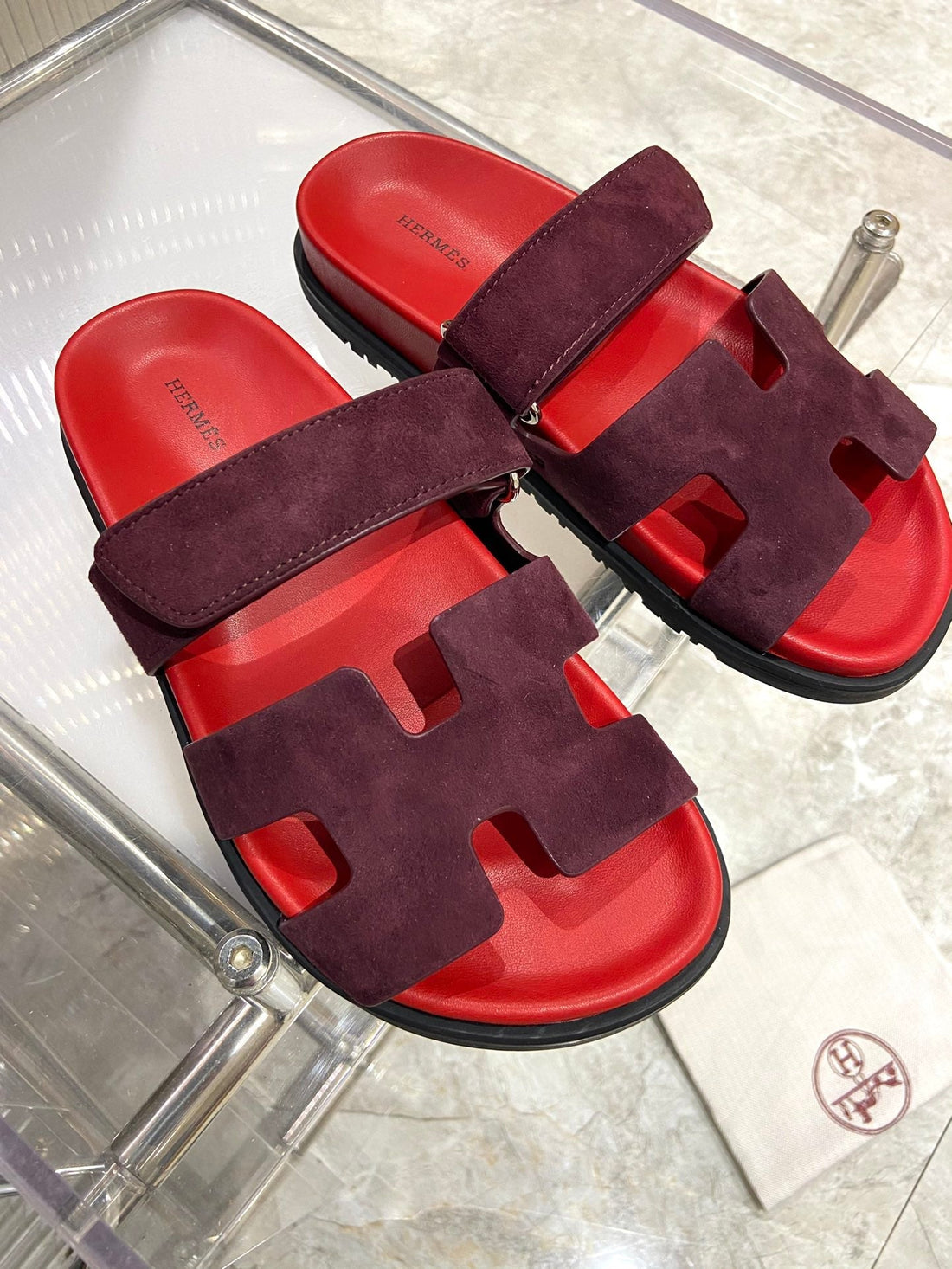 Chypre Sandal Cherry Mix Jam Suede