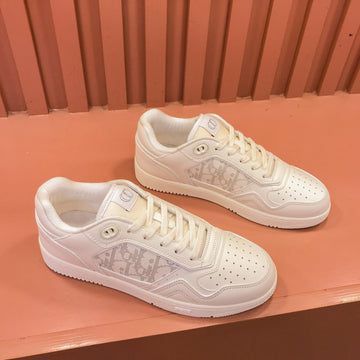 CD B27 Low-Top Sneaker White Mesh Calfskin