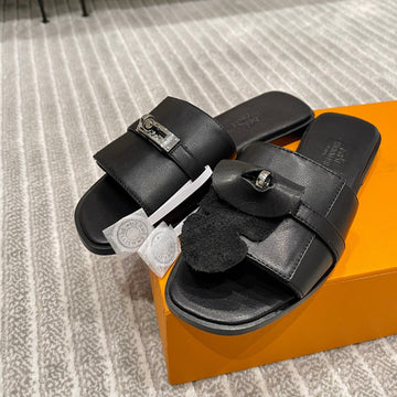 Gabriel Sandal Black Calfskin