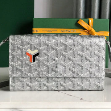 Varenne Continental Wallet 19 In Gray Goyardine Canvas