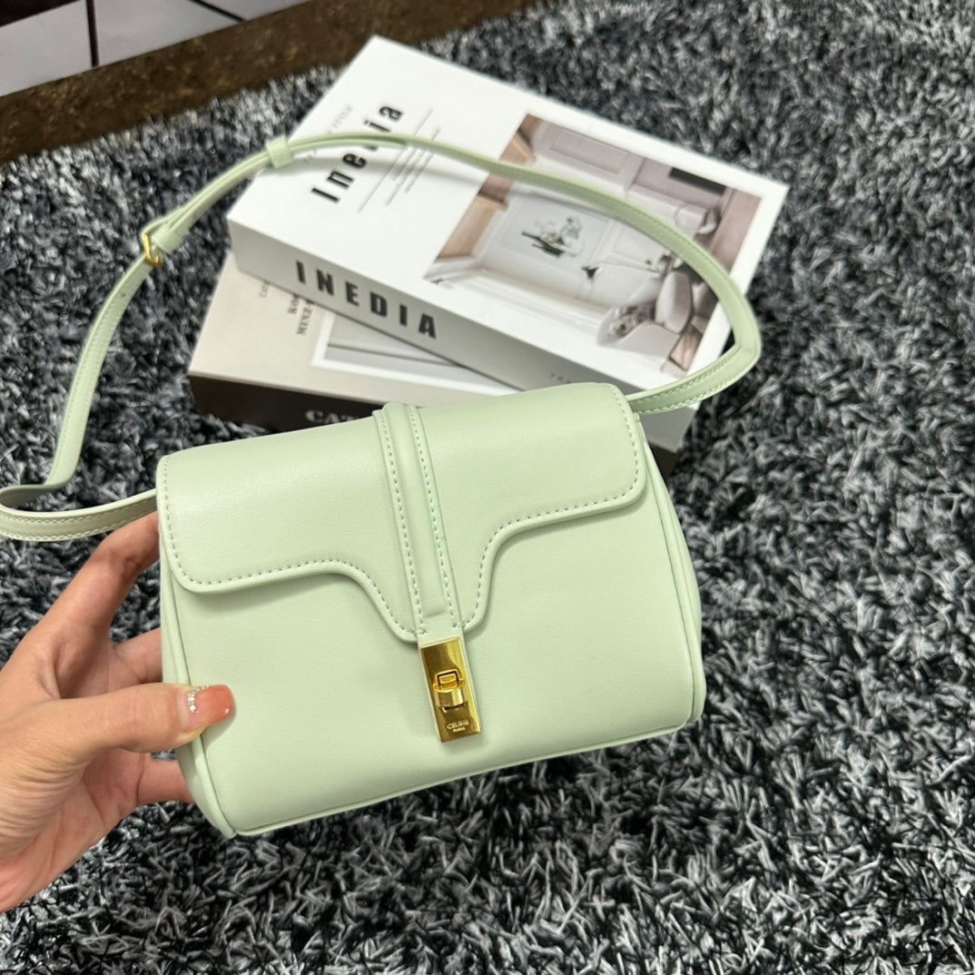 Classic Mini 18 Green Mint Calfskin