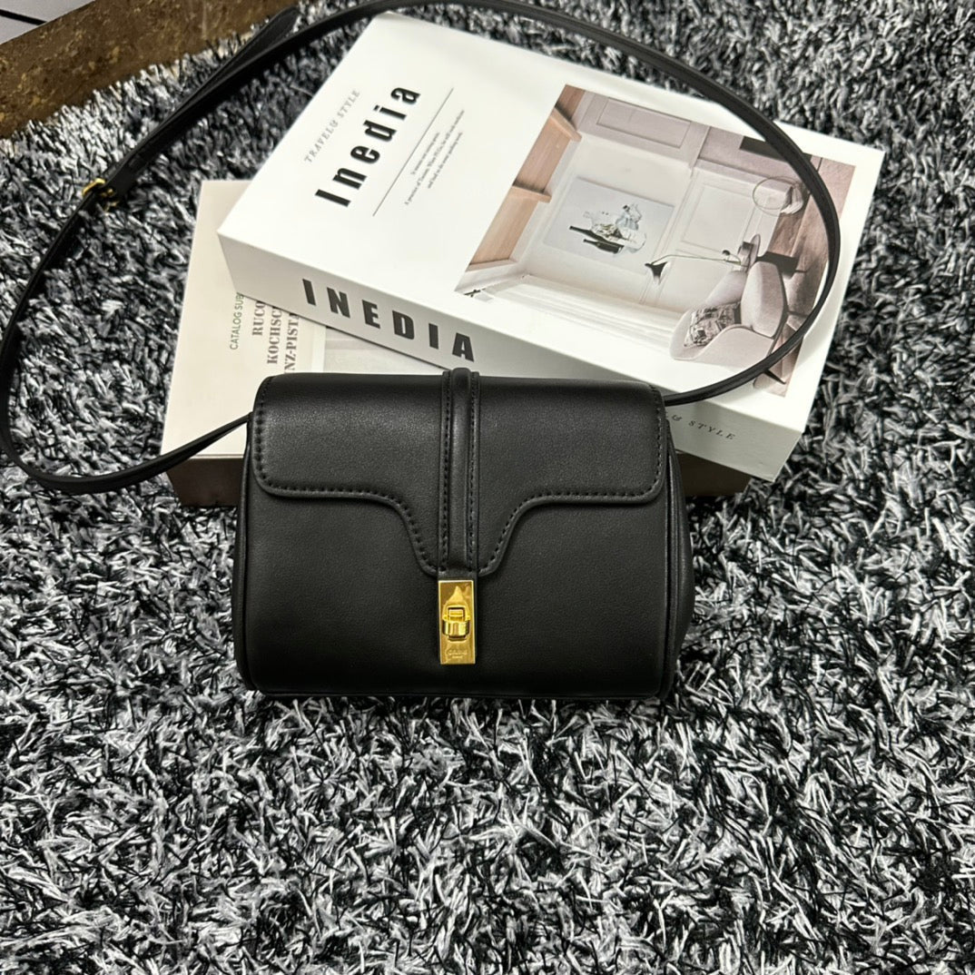 Classic Mini 18 Black Calfskin