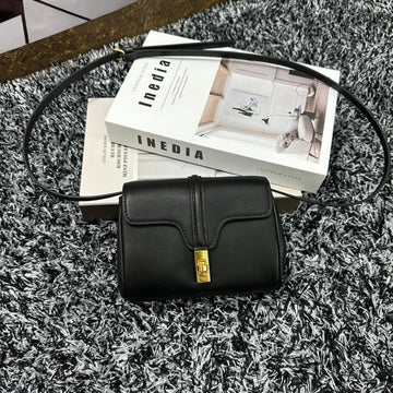 Classic Mini 18 Black Calfskin