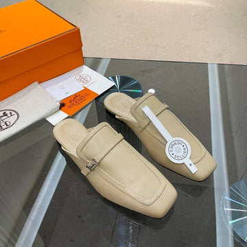 Groupie Mule Beige Lambskin