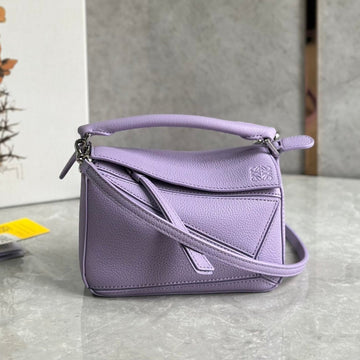 Loe Mini 18 Puzzle Bag In Light Purple Calfskin