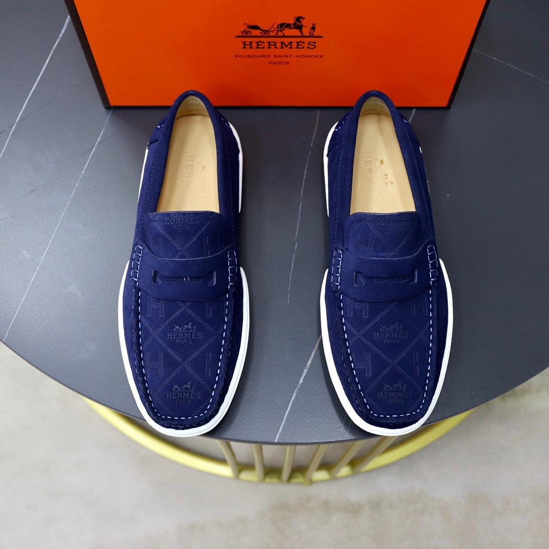 Hm Guillaume Loafer Navy Suede