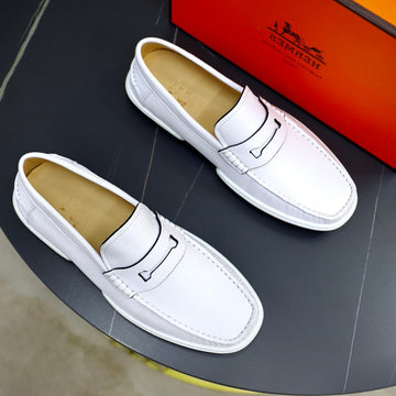 Hm Guillaume Loafer White Calfskin