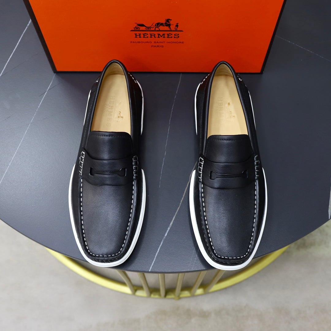 Hm Guillaume Loafer Black Calfskin